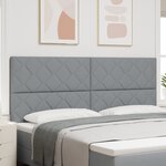 Tête de lit LED vidaXL Design Blocs Diamant Gris Clair 200 cm Tissu