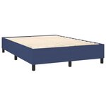 vidaXL Sommier à lattes de lit avec matelas Bleu 140x200 cm Tissu