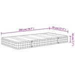 vidaXL Matelas à ressorts bonnell moyen 70x200 cm