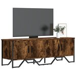 vidaXL Meuble TV chêne fumé 122x34x41 cm bois d'ingénierie