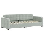 vidaXL Lit de jour avec gigogne sans matelas gris clair 80x200 cm