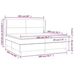 vidaXL Sommier à lattes de lit avec matelas Taupe 200x200 cm Tissu