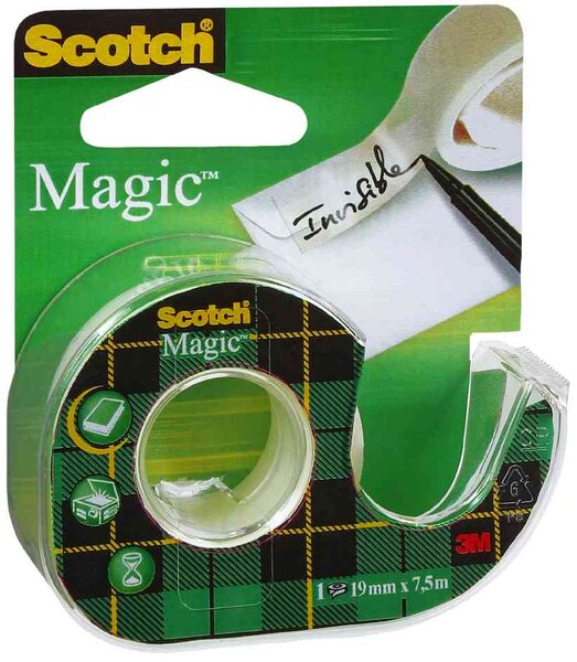 Ruban adhésif Magic 810, invisible, en devidoir 19mm x 7,5 m SCOTCH