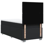vidaXL Sommier à lattes de lit avec matelas Noir 80x200cm Similicuir
