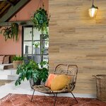 WallArt Planches d'aspect de bois Chêne naturel Marron latte