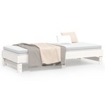 vidaXL Lit coulissant sans matelas blanc 2x(100x200) cm