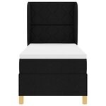 Lit Box Spring vidaXL avec Matelas Noir 80x200 cm en Tissu