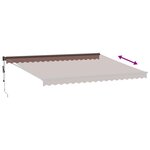 vidaXL Auvent rétractable automatique marron 450x300 cm