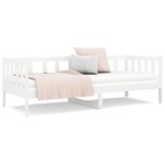 vidaXL Lit de jour sans matelas blanc 80x200 cm bois de pin massif