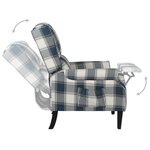 vidaXL Fauteuil inclinable Bleu Tissu
