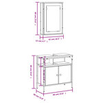 vidaXL Ensemble de meubles de salle de bain 2 Pièces Chêne fumé