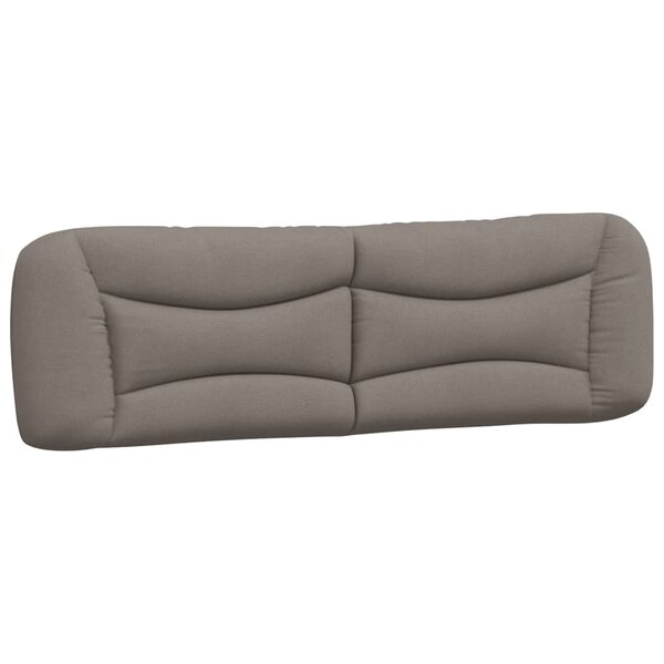 vidaXL Coussin de tête de lit taupe 180 cm tissu