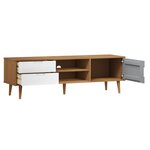 vidaXL Meuble TV MOLDE Marron 158x40x49 cm Bois de pin massif