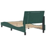 vidaXL Cadre de lit avec lumières LED vert foncé 90x190 cm velours