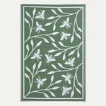Tapis extérieur terrasse réversible - Tapis de jardin imperméable et résistant UV - Motif abeille - Vert - 180x120 cm - HOMESCAPES