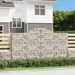 vidaXL Paniers à gabions arqués 9 Pièces 300x30x160/180 cm fer galvanisé