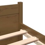 vidaXL Cadre de lit sans matelas marron miel bois massif 75x190 cm