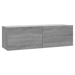 vidaXL Armoire murale TV Sonoma gris 100x30x30 cm Bois d'ingénierie