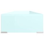 vidaXL Meuble TV/Support pour moniteur 120x30x13 cm verre vert