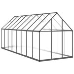 vidaXL Serre avec cadre de base anthracite 445x169x195 cm aluminium