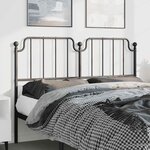 vidaXL Tête de lit métal noir 135 cm