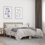 vidaXL Cadre de lit sans matelas chêne sonoma 120x190 cm