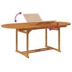 vidaXL Ensemble à manger d'extérieur 7 Pièces Bois d'acacia solide