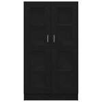 Bibliothèque vidaXL en noir et chêne  82 5x30 5x150 cm  en bois d'ingénierie