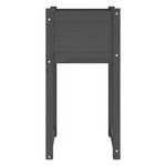 vidaXL Jardinières 2 Pièces Gris 40x40x81 cm Bois massif de pin