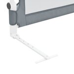 vidaXL Barrière de sécurité de lit d'enfant Gris 180x42 cm Polyester