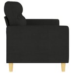 vidaXL Canapé à 3 places Noir 180 cm Tissu