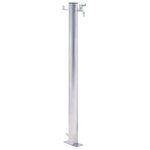 vidaXL Colonne à eau de jardin 40 cm acier inoxydable rond