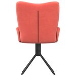 vidaXL Chaises pivotantes à manger lot de 2 Rose Velours