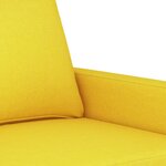 vidaXL Canapé à 2 places Jaune clair 120 cm Tissu