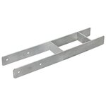 vidaXL Piquets de clôture 6 Pièces Argenté 12x6x60 cm Acier galvanisé