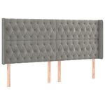 vidaXL Sommier à lattes de lit matelas et LED Gris clair 200x200 cm
