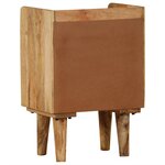 vidaXL Table de chevet Bois de manguier massif 40 x 30 x 59 5 cm