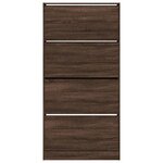 vidaXL Armoire à chaussures 4 tiroirs rabattables chêne marron