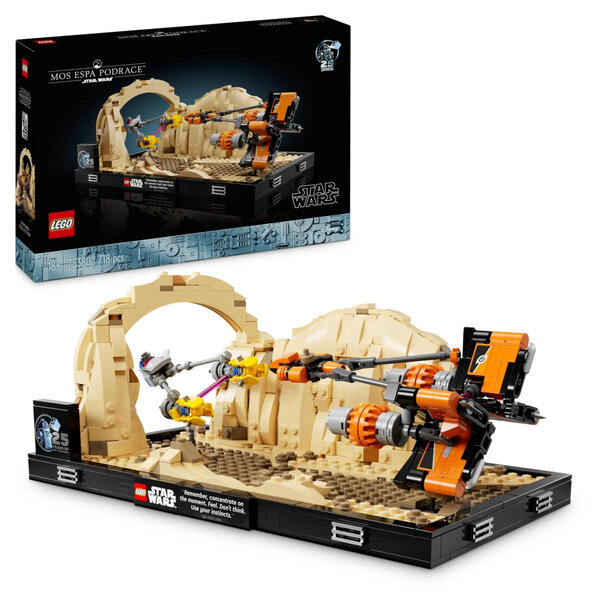 Diorama LEGO Star Wars : Course de Podracers de Mos Espa - Anakin vs Sebulba