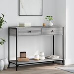 vidaXL Table console sonoma gris 100x34 5x75 cm bois d'ingénierie