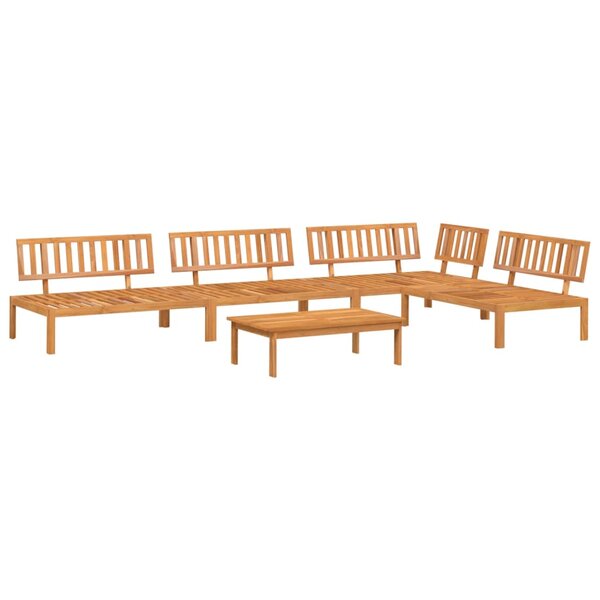 vidaXL Salon palette de jardin 5 Pièces bois d'acacia massif