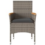 vidaXL Chaises de jardin avec coussins lot de 2 gris résine tressée