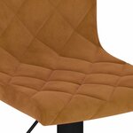 Vidaxl tabourets de bar 2 pcs marron velours
