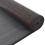 vidaXL Tapis rectangulaire marron foncé 80x200 cm bambou