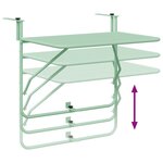 vidaXL Table Suspendue d'extérieur - Vert menthe  60 x 39 x 50 cm  Acier