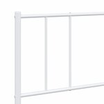 vidaXL Cadre de lit métal avec tête de lit blanc 200x200 cm