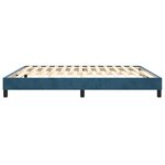 vidaXL Cadre de lit sans matelas bleu foncé 180x200 cm velours