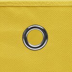 vidaXL Boîtes de rangement 4 Pièces Tissu intissé 28x28x28 cm Jaune