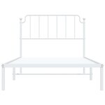 vidaXL Cadre de lit métal avec tête de lit blanc 107x203 cm