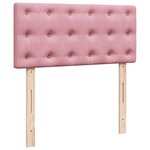 vidaXL Sommier à lattes de lit avec matelas Rose 90x190 cm Velours